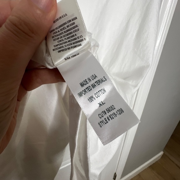 CITIZENS OF HUMANITY ZOSIA PADDED SHOULDER V-NECK TOP T-Shirt Size XL White - Picture 8 of 11